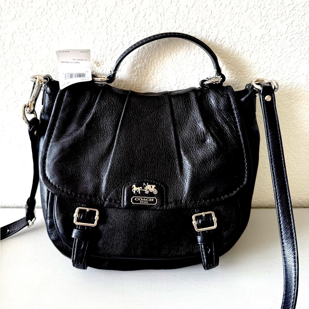 Coach Black Leather / backpack.